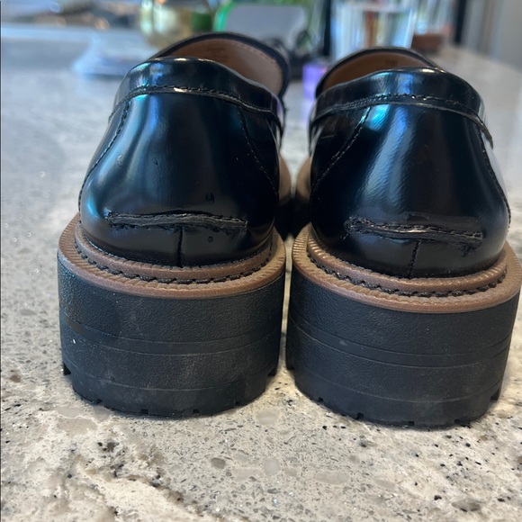 Sam Edelman Black Loafers with Gold Accent - Picture 5 of 9